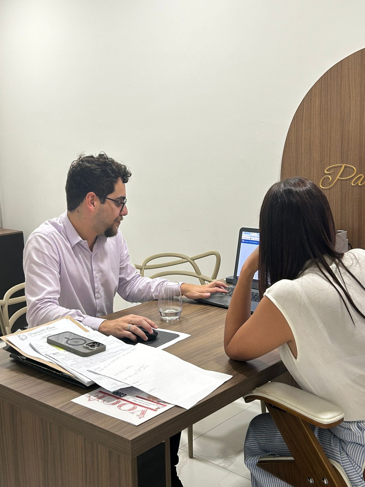 Recepção do escritório
